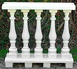 Casa Padrino Jugendstil Balustrade Weiß 100 x 25 x H. 92 cm - Massives Stein Geländer aus feinstem Beton - Garten & Terrassen B