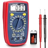 AstroAI Digital Multimeter mit Ohm Volt Ampere Spannung Tester Messung von AC/DC Spannung, DC Strom, Widerstand, Diode, Kontinuität Messinstrument mit Hintergrundbeleuchtung, R