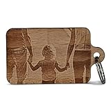 Wogenfels - Schlüsselanhänger aus Holz mit deiner Fotogravur auf beiden Seiten individueller Gravur | 2 Fotos | QUALITÄT und Support aus Ö
