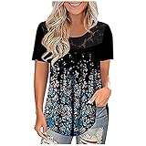 Schlupfkasack Kasack Weihnachtsdruck Damen Kurzarm V-Ausschnitt T Shirts Weihnachten festlich verkleiden Kosmetikerin Krankenpfleger Uniformen WX 3- Navy Larg