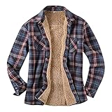 Hemd Herren Plus Fleece Langarmshirt Kariert Thermohemd Flanellhemd Warm Winterjacke Oktoberfest Fleecefutter Schützendem Innenfutter Vintage Herbst Winter Holzfällerhemd Arbeitshemd Übergangsjack