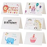 Kesote Geburtstagskarte Set, 24 Stück Happy Birthday Karte mit 24 Stück Umschläge für Kinder Geburtstag Party