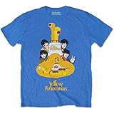 T-Shirt # S Unisex Blue # Yellow Submarine Sub Sub