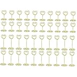 Ruluti 20pcs Position Kartenhalter Heart-Shaped Tabellen-Zahl-Bracket Menü Memo-Halter Für Hochzeits-Geschenk G
