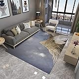 Kunsen deko esszimmer Tinte abstrakte Wohnzimmer weiche Dekoration Schlafzimmer Sofa Teppich Retro deko Blue Teppich Balkon kinderteppich wohnen deko Teppich 160X230CM