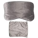 HEALLILY Schlafende Augenbinde Verstellbare Weiche Plüsch-Augenabdeckung mit Aufbewahrungstasche für Frauen Männer Kinder Kinderbett Flug Auto Camping Büro G