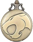 ETRVBSWE Tier Leopard Kopf Figur Quarz Taschenuhr Retro Halskette B Anhänger Kettenuhr FOB U