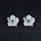 HCMA Exquisite Blume Schmuck Set für Frauen Mädchen Ring Halskette Ohrringe Set Hochzeitstag Braut Edelstein Schmuck Geschenk