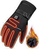 PJPPJH Heated Gloves, Electric Heat Gloves for Women and MeBattery Powered Waterproof Winter Thermal Gloves, Warm Touchscreen Gloves for Outdoor Sports Cycling Riding Skiing A1