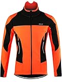 Lakaka-EU MTB Jacke Herren Wasserdicht Fleece Langarm Radsport Jacke Winddicht Herbst Winter Fahrrad Regenjack