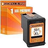 Gorilla-Ink 1 Patrone kompatibel mit HP 301 XL Black | geeignet für HP Deskjet 1050A 1050S 2050A 2050S 3050A 3050S 3052A 3054A 3055A 3056A 3057A 3058A 3059