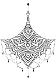 Mandala Tattoo Brust Tattoo Underboob Tattoo Festival Tattoo AL008 Party T