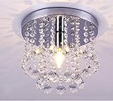 ZHBU Kronleuchter, Led-Kristall-Kronleuchter, Einfache Treppen-Deckenlampe, Deckenleuchte,C-45 cm - 33 W+3 Farb