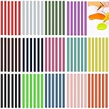 suo long Heißklebestifte 7 mm Bunter Heißkleber-Klebestift 14 Farben 84 Stück Packung heißklebesticks für die Dekoration gefärbt, Creative DIY Craft Coloured Hot Melt heißklebestick