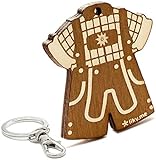 LIKY® Oktoberfest Lederhose Tracht - Original Schlüsselanhänger aus Holz Gravur Geschenk Damen Herren Geburtstag Hobby Schmuck Anhänger Tasche Rucksack…