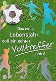 Perleberg Geburtstagskarte Lifestyle - Fussball - 11,6 x 16,6 cm, 7510006-2