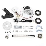 HaroldDol Elektro Ebike Conversion Thumb Kit, Elektro-Fahrrad Umbausatz Hinterrad Heckmotor, 250W 24V Bürstenmotor mit F