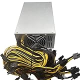 xiangqian Modulares Mining-Netzteil,Computer-Netzteil Stromversorgungsanlagen für Bergbausysteme,1800W Modular Mining Power Supply PSU for 8 GPU ETH Rig Ethereum Miner for Comp