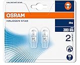 Osram HaloStar Halogen-Niedervoltlampe, G4-Sockel, dimmbar, 12 Volt, 20 Watt, Warmweiß - 2800K, 2er-Pack