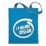 Kiwistar Italien Inside Tragetasche Baumwolltasche Stoffbeutel Umhängetasche Langer Henk