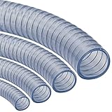 Saugschlauch *TRANSPARENT Klar Spiralschlauch Förderschlauch Pumpen Druckschlauch - METERWARE (25 mm (1')