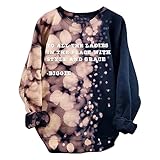 Streetwear Mode Letter Drucken Pullover Damen Batik Tie Dye Locker Sweatshirt Sport Langarmshirt Oversize Boyfriend Baggy Frauen Oberteil O-Ausschnitt Top Herbst Winter Drucken Mode Cool B