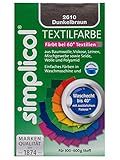 Simplicol 2610 Textilfarbe mit Färbesalz, Dunkelbraun (I5/14)