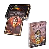 Gxnimer Tarotkarten, 44 Stück Wisdom of The Hidden Realms-Karten mit Leitfaden für elektronische Brettspiele für Anfänger (englische Ausgabe)