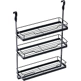 Kingrack Gewürzregal,Gewürzregal Wand,Gewürzaufbewahrung,An Der Wand Befestigtes Gewürzregal,Küchenschrank Spice Rack,Drei Stockwerk