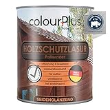 colourPlus® Holzschutzlasur (750ml, Palisander) seidenglänzende Holzlasur Außen- Holz Grundierung - Holz Lasur - Holzlasur Aussen - Made in Germany