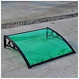 Pultbogenvordach,Hofterrasse Fenstermarkise,Vordach für Die Haustür,Türvordach aus Kunststoff,Überdachung für Die Veranda,Regenschutz für Gewölbte,Tiefe 60cm,80cm (80x310cm/31'x122')