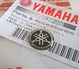 12mm Durchmesser Yamaha Stimmgabel Aufkleber Emblem Logo Silber Schwarz Gewölbt Gel Harz Selbstklebend Motorrad Jet Ski /Atv /Schneemobil/ G