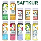 LiveFresh® Saftkur für 3 Tage - 9 Geschmackssorten - Deutsche Herstellung - auch für 7 Tage erhältlich - reich an wichtigen und frischen Vitaminen - ohne Zuckerzusatz und Zusatzstoffe - nachhaltig