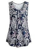 WBYFDC Frühling/Sommer T-Shirt Mit V-Ausschnitt Bedruckt Strickjacke ärmelloses Lockeres Oberteil Damenhemden Knopf Lässige Tanktops Für F