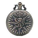 Haus Lannister Wappen Antik Bronze Effekt Retro Vintage Fall Männer Quarz Taschenuhr Halskette auf 32'Zoll / 80