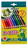 Jolly X-BIG Buntstifte | 12 Extradicke Farbstifte | Extrem Bruchsicher und Langlebig | Ungiftig | 12 Stück