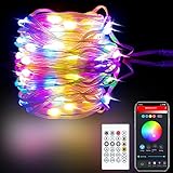 Lichterkette, Funkprofi LED Verstellbare Kette mit Kupferdraht, Alexa und Google Assistant, App-steuerung, Fernbedienung für Innen Außen und Andere F