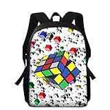 Benutzerdefinierte Magic Cube 3D-Druck Schultasche für Teenager Mädchen Jungen Schüler Kinder Rucksack Primary Children Bookbags B