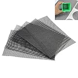 SANON Blumentopf Loch Mesh Pad Boden Gitter Matte 5 Stück Blätter Quadrate Gärten Entwässerung Mesh Loch Bildschirme Verhindern Bodenverlust Anti Drainage Netz für Bonsai (30 * 20 cm)