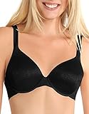 Vanity Fair Damen Body Shine Floral Full Coverage Underwire Bra 75297 BH, schwarz - Midnight Black, 80DD