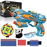 Bonbell Kinder Pistole für Nerf Pfeile, Spielzeug für 6-12 Jahre Jungs , Spielzeug Waffen Set mit 1 Kinder Gewehr, 40 Soft Schaumstoff Munition, Schutzbrille, Outdoor Spiel Kinder Geschenke für Jung