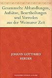 Gesammelte Abhandlungen Aufsätze Beurtheilungen und Vorreden aus der Weimarer Z