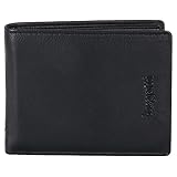 Bugatti Vertice Geldbörse Herren Leder 6CC – Portemonnaie Herren Querformat Schwarz – Geldbeutel Portmonee Wallet Brieftasche M