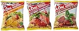 A-ONE Instantnudeln Mischkarton, 10 x Huhn, 10 x Ente, 10 x Rind, 30er Pack (30 x 85 g)