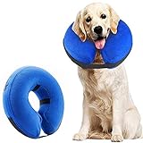 Supet Halskrause Hund Schützender Aufblasbarer Hundekragen Schutzkragen Krägen für Haustiere Einstellbar Bequem Schutzkrag