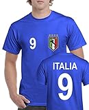 Comedy Shirts - WM 2014 - Italien - Nr. 9 - Herren T-Shirt - Royalblau Gr. XXL