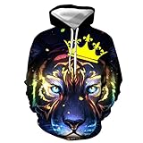 XDJSD Herren Pullover Herren Hoodie Plus Size Jacke Paar Pullover Hoodie Pullover Tiger Print Pullover Pullover Herren und Damen Hip-Hop Top