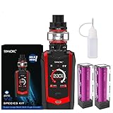 Elektronische Zigarette, Authentic Smok 230W Species Kit mit Touchscreen, 7ml Verdampfer Tank und wiederaufladbaren Efest Batterien, kein Nikotin, keine Flüssigkeit (Schwarz Rot)…