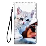 Für Samsung Galaxy J1 (2016) Hülle PU Leder Schutz Niedlich Gemalt Karten Slots Wallet Flip C