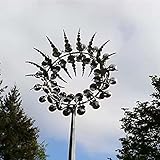 Einzigartige und magische Metall-Windmühle, Skulpturen bewegen sich mit dem Wind, Solar-Windfänger & Spinner, für Terrasse, Rasen, Garten Dekoration (1 Stück)